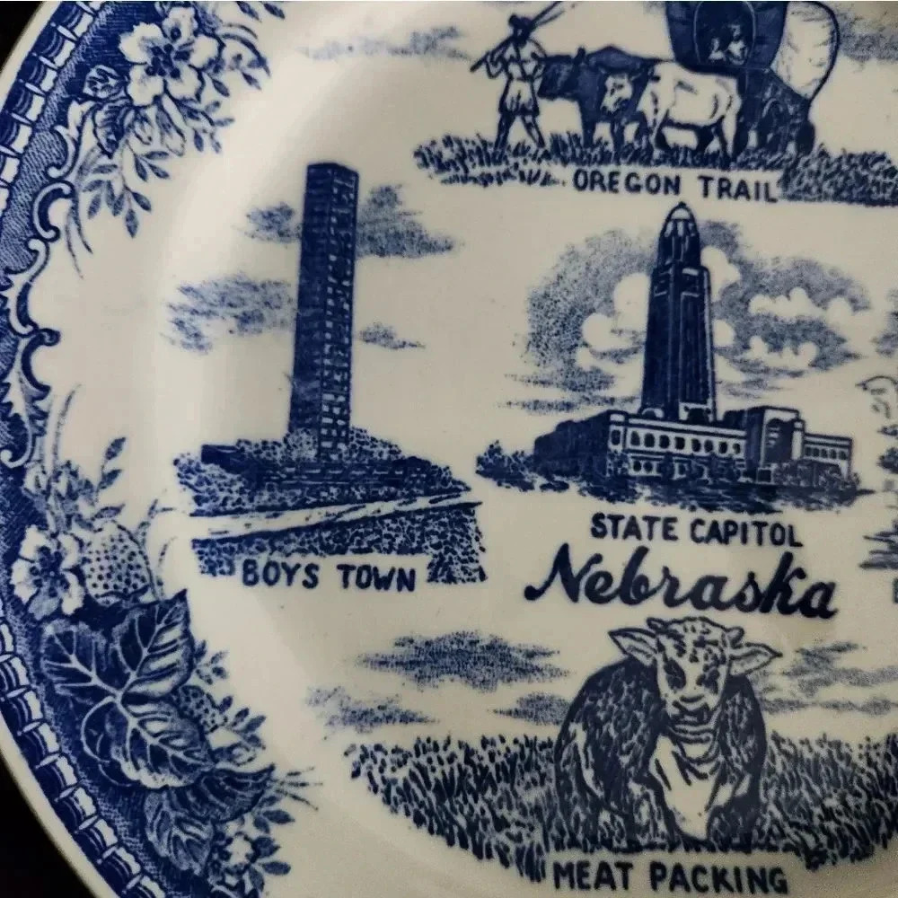 NEBRASKA Porcelain Plate - Picture 6 of 6